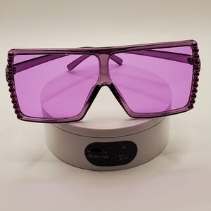 Purple Oversized Sunglasses